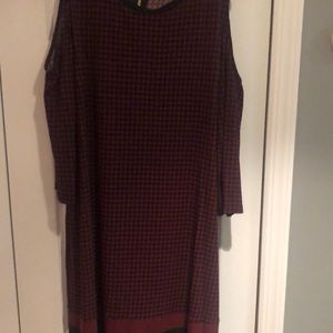 MK dress. Burgundy and black